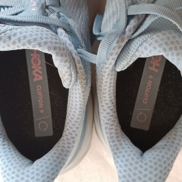 Hoka One One Clifton 9 Athletic Shoes Size 7.5B Sky Blue - Picture 9 of 17
